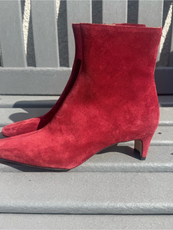 STAUD Shoes - New Staud Wally 100% Suede Ankle Boots Pinot Burgundy Size EU 38 US 8 $395
